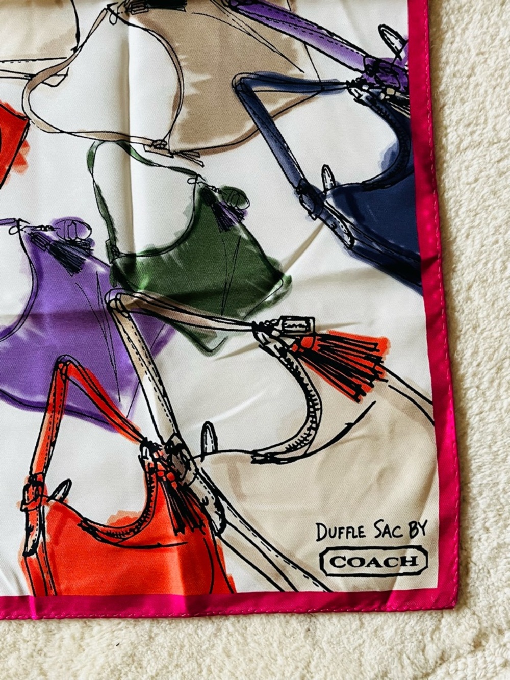 Coach Vintage Duffle Sac Silk Scarf - Picture 4 of 7